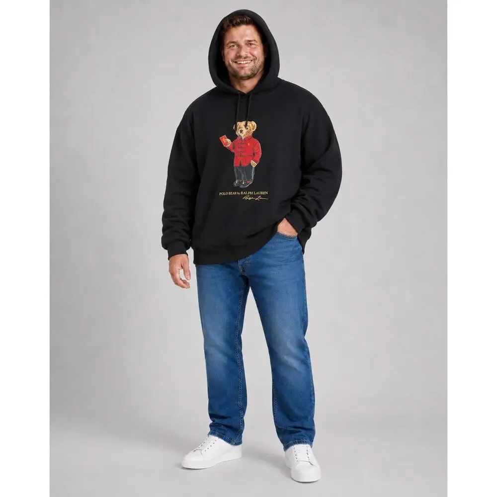 POLO RALPH LAUREN Lunar New Year Polo Bear Hoodie Size 2XLT Black NEW $188